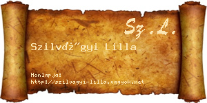 Szilvágyi Lilla névjegykártya